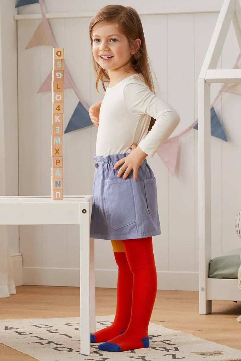 Tchibo Kids Girl Pull On Denim Skirt, Lilac - Image 1